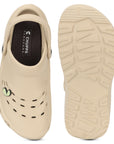 Top and bottom view showing upper design and grip sole pattern