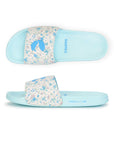 Grace White Blue Sliders