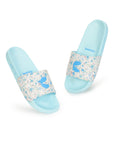 Grace White Blue Sliders