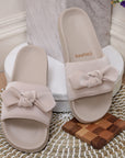 Loop Beige Casual Sliders with soft footbed and slip-on design