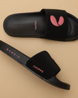 Serra Black Sliders - Women