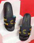 Black Blue Sliders styled with props