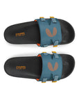 Chupps Teal Orange Sliders with vibrant contrast top view