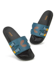 Chupps Teal Orange Sliders with vibrant contrast top view