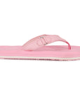 Pink flip-flops for women side view with V-strap