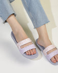 Nubi Purple Grey Sliders-Women