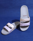 Nubi Purple Grey Sliders-Women