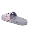 Nubi Purple Grey Sliders-Women