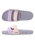 Nubi Purple Grey Sliders-Women