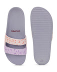 Nubi Purple Grey Sliders-Women