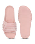 Elegant pink footwear with layered details