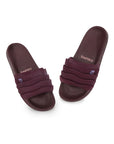 Cushioned sole with graceful panel design