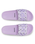Purple slider with heart motif design