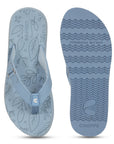 Lightweight sky blue flip-flops for women featuring secure V-strap and Skid proof sole