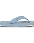 Chupps women sky blue flip-flops with V-strap design on white background