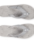 Chupps women grey flip-flops with V-strap design on white background