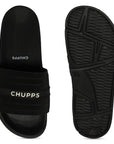 Stitch Black Sliders -Women