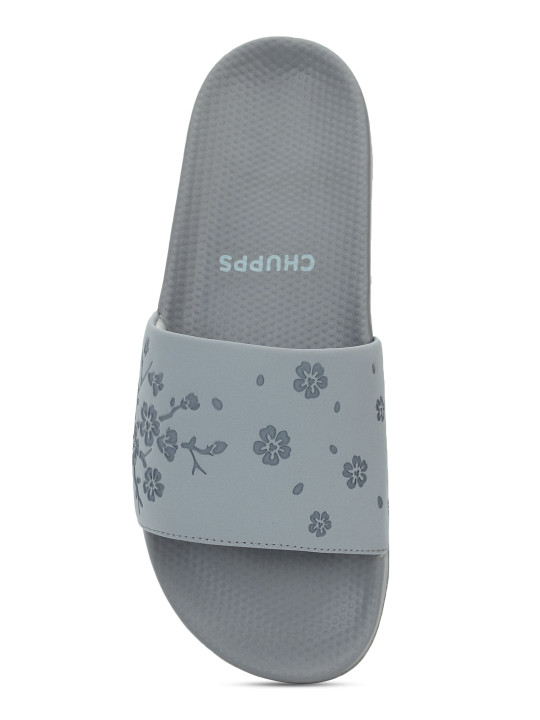 Everyday Grey sliders with textured comfort footbed.