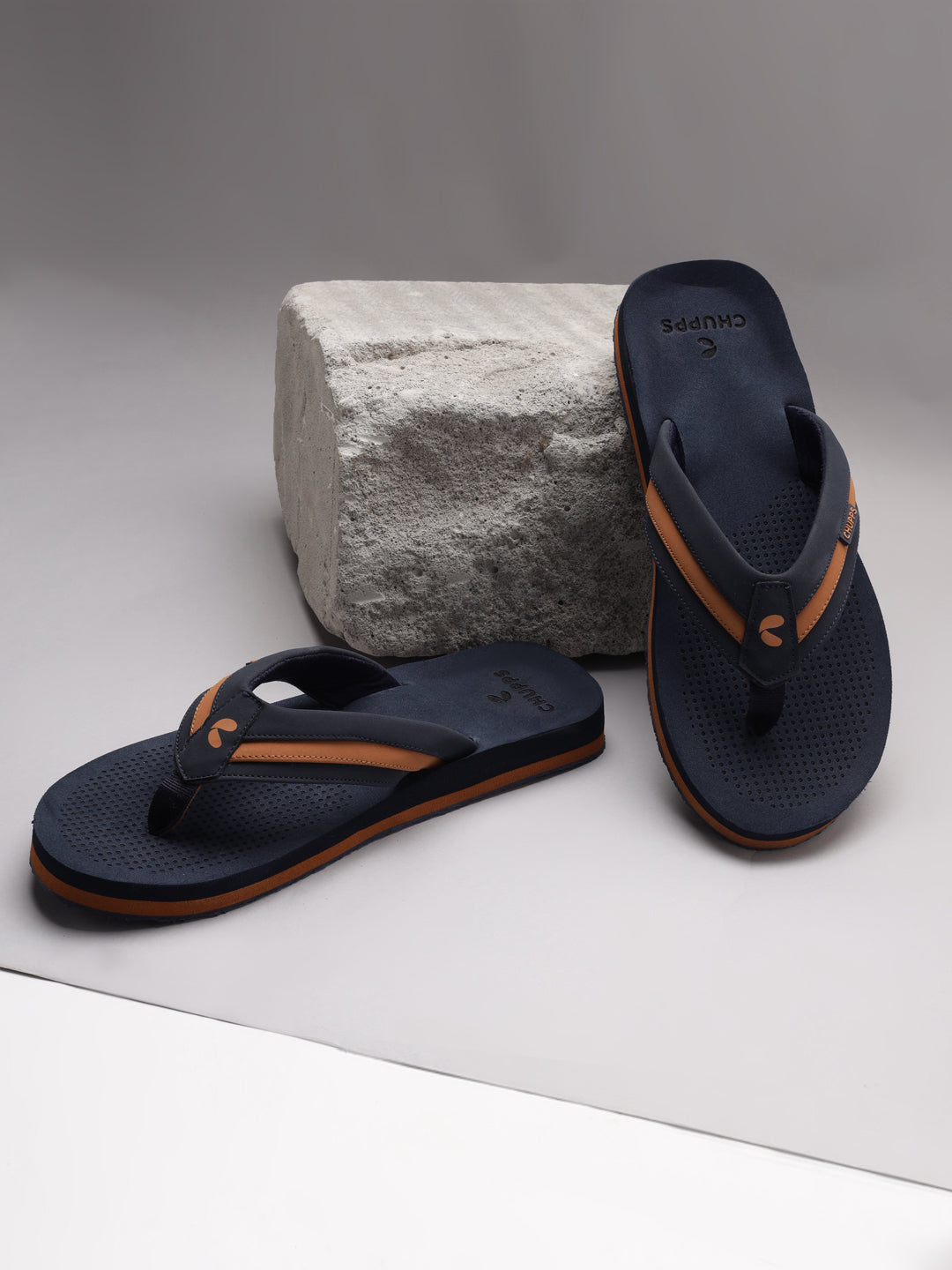 Trifuse Navy Tan V-straps