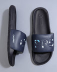 Drip Biodegradable Navy Blue Sliders- Men