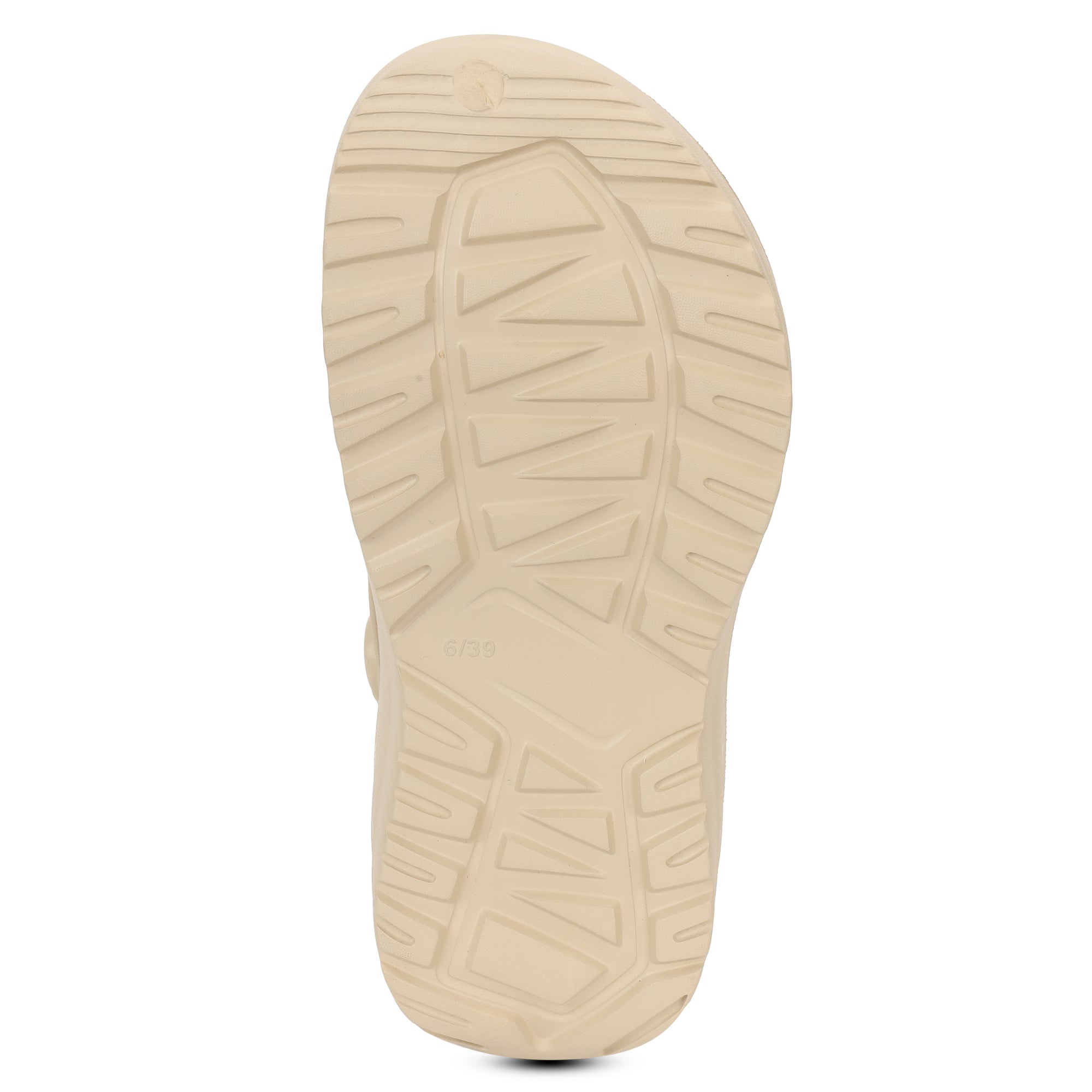 Bottom view showing grip sole pattern