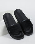Cloud Cozy Black Sliders -Women