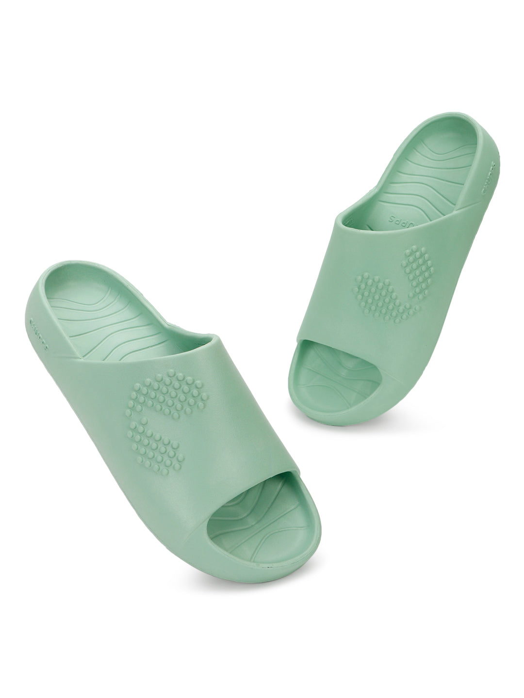 Dynamic view of pista green chupster on a white background