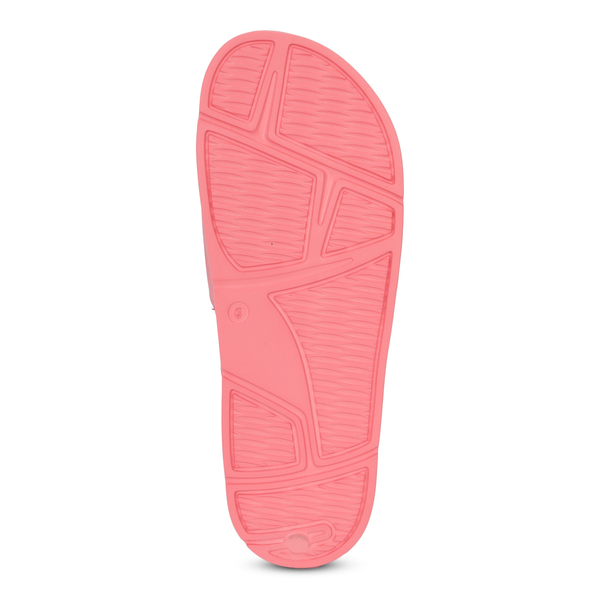 Detail of anti-skid footbed surface for secure footing.