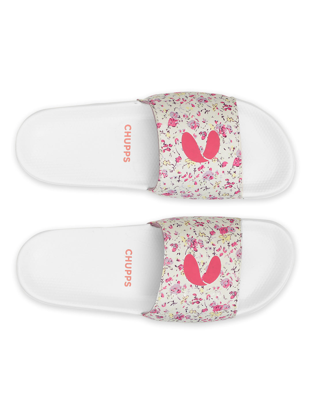 Grace White Pink Sliders