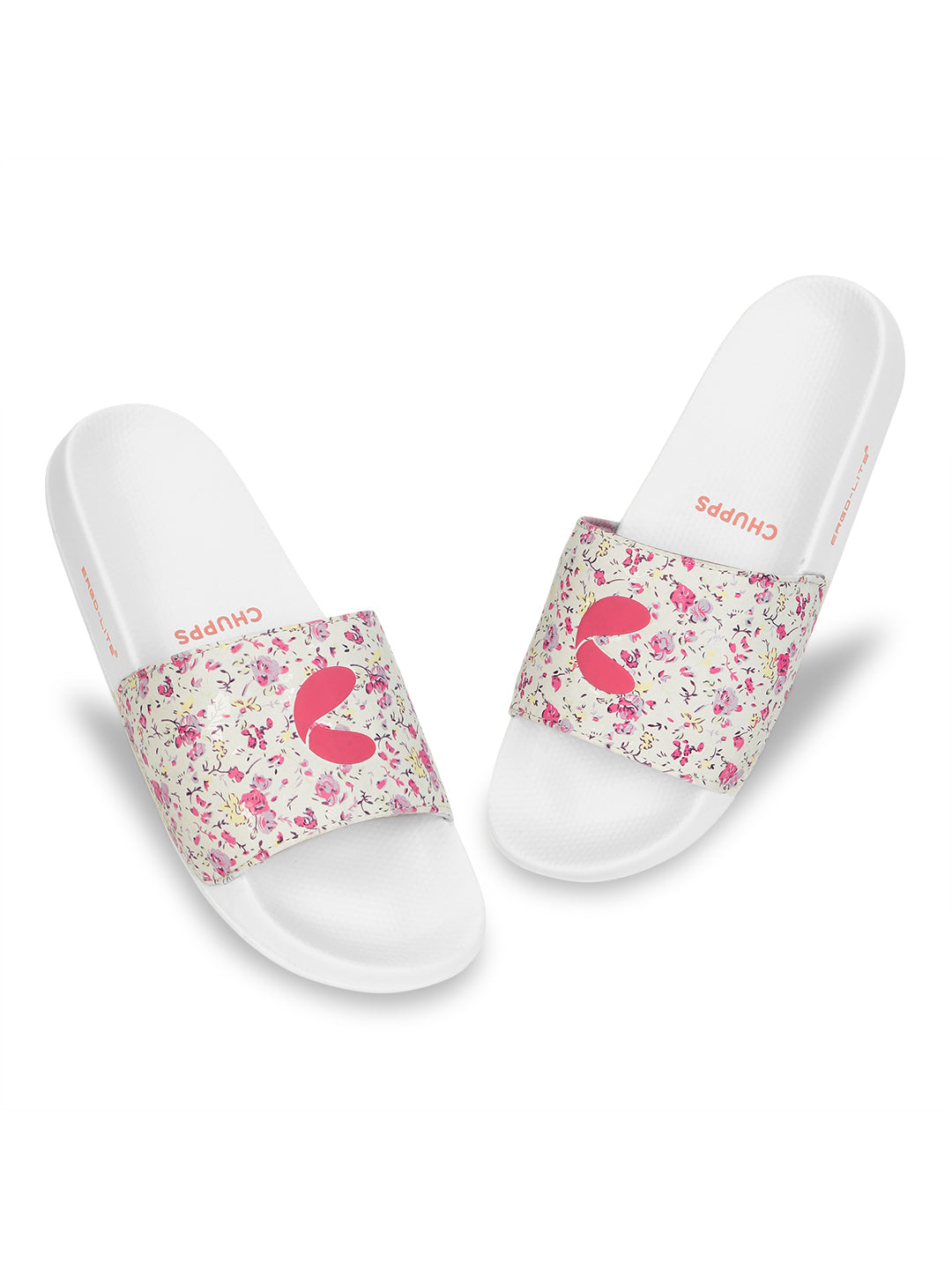 Grace White Pink Sliders