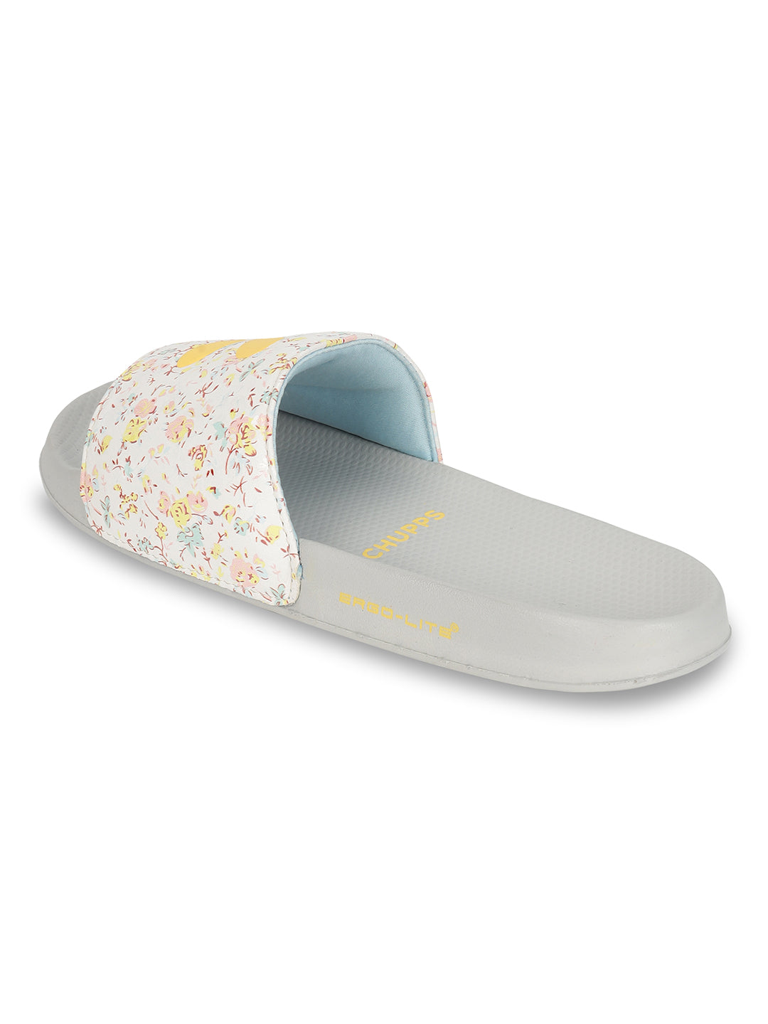 Grace White Yellow Sliders