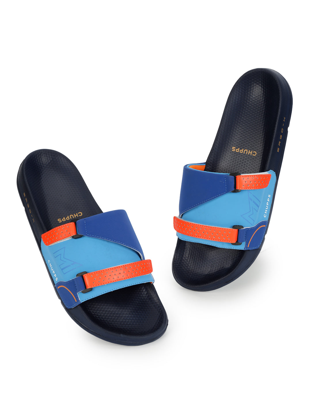 Chupps X Mumbai Indians Ace Orange Navy Sliders