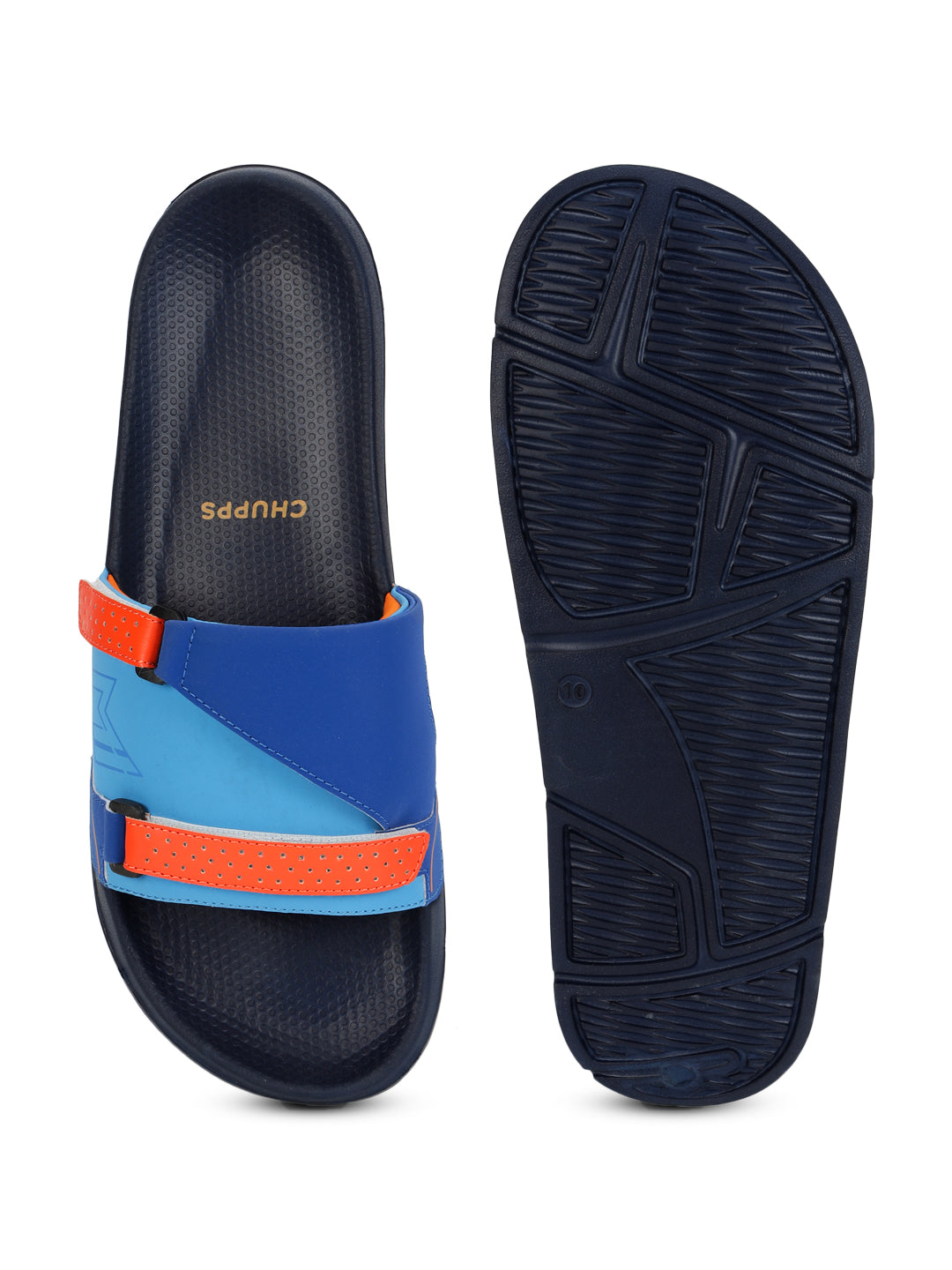Chupps X Mumbai Indians Ace Orange Navy Sliders