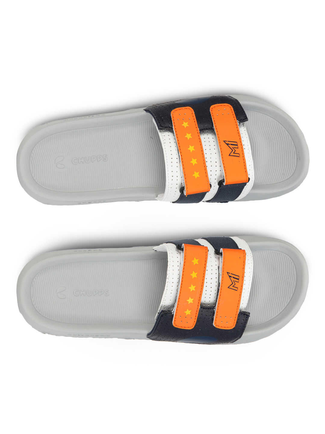 Chupps x Mumbai Indians Glory Orange White Sliders