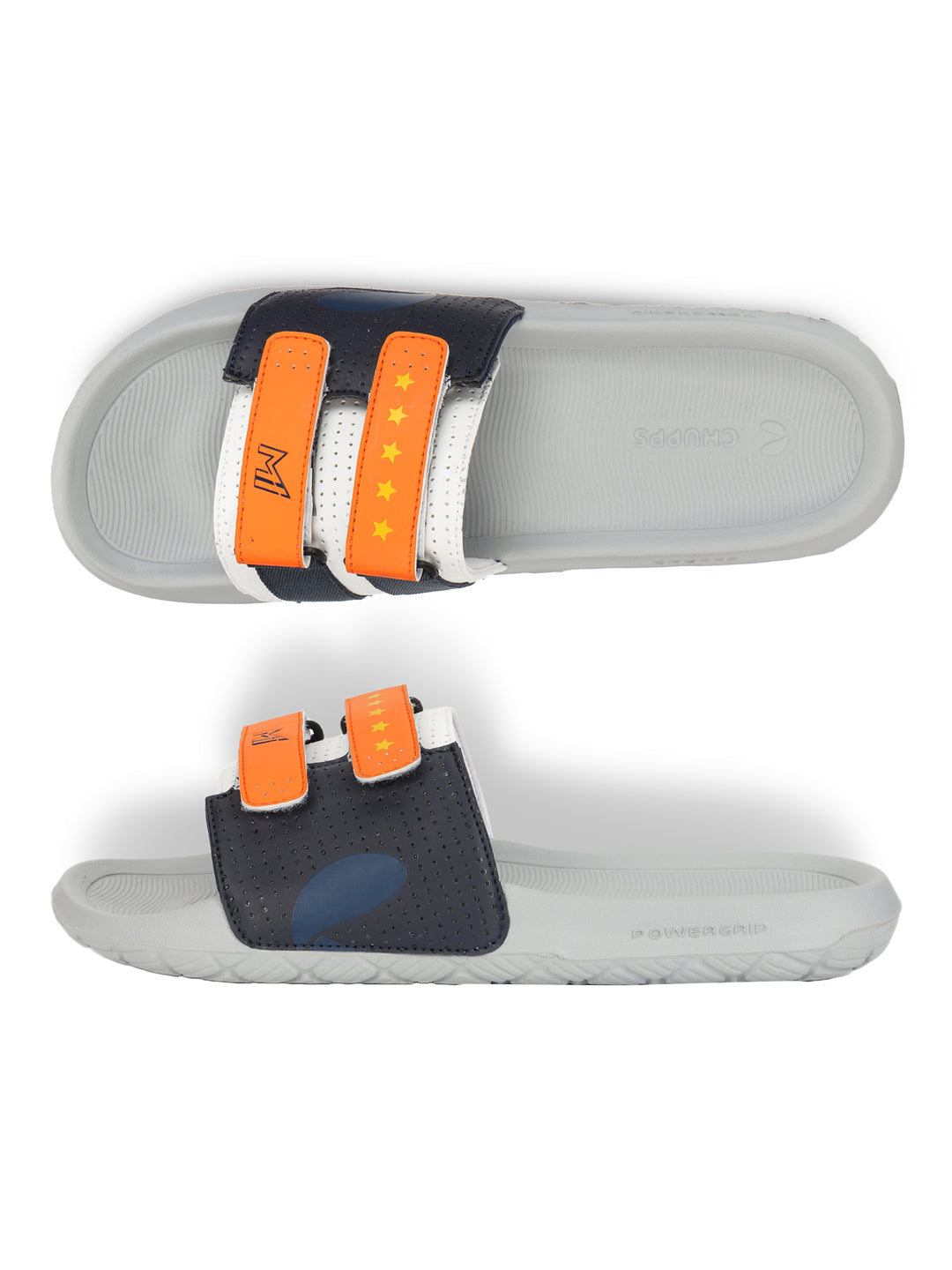 Chupps x Mumbai Indians Glory Orange White Sliders