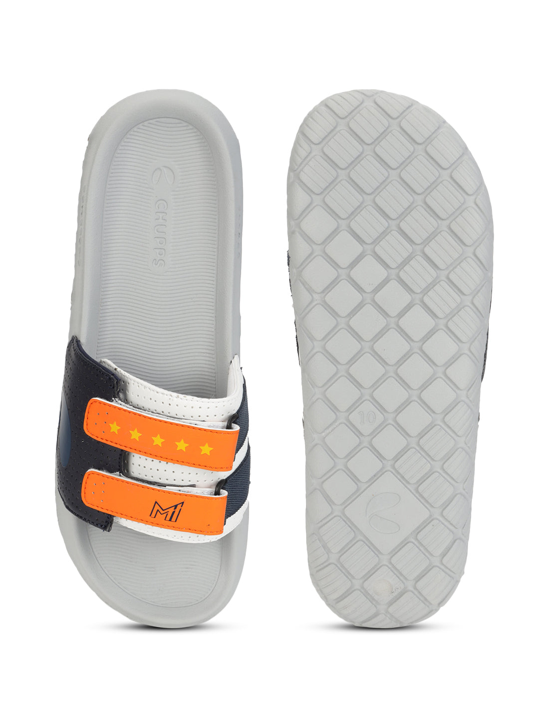 Chupps x Mumbai Indians Glory Orange White Sliders