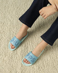 Lovebug Light Blue Sliders -Women