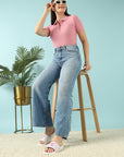 Grace White & Pink Sliders -Women