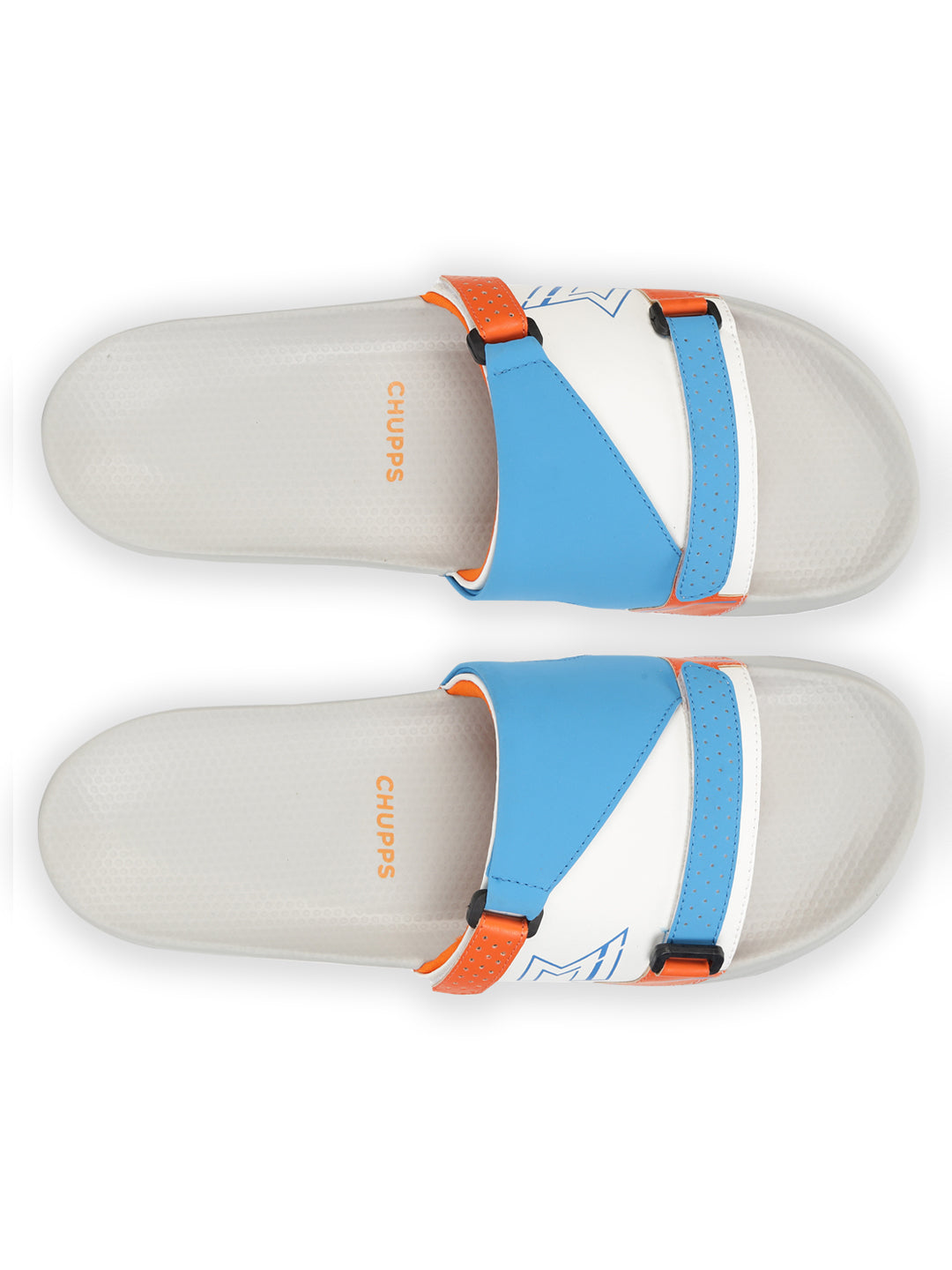Chupps X Mumbai Indians Ace White Blue Sliders