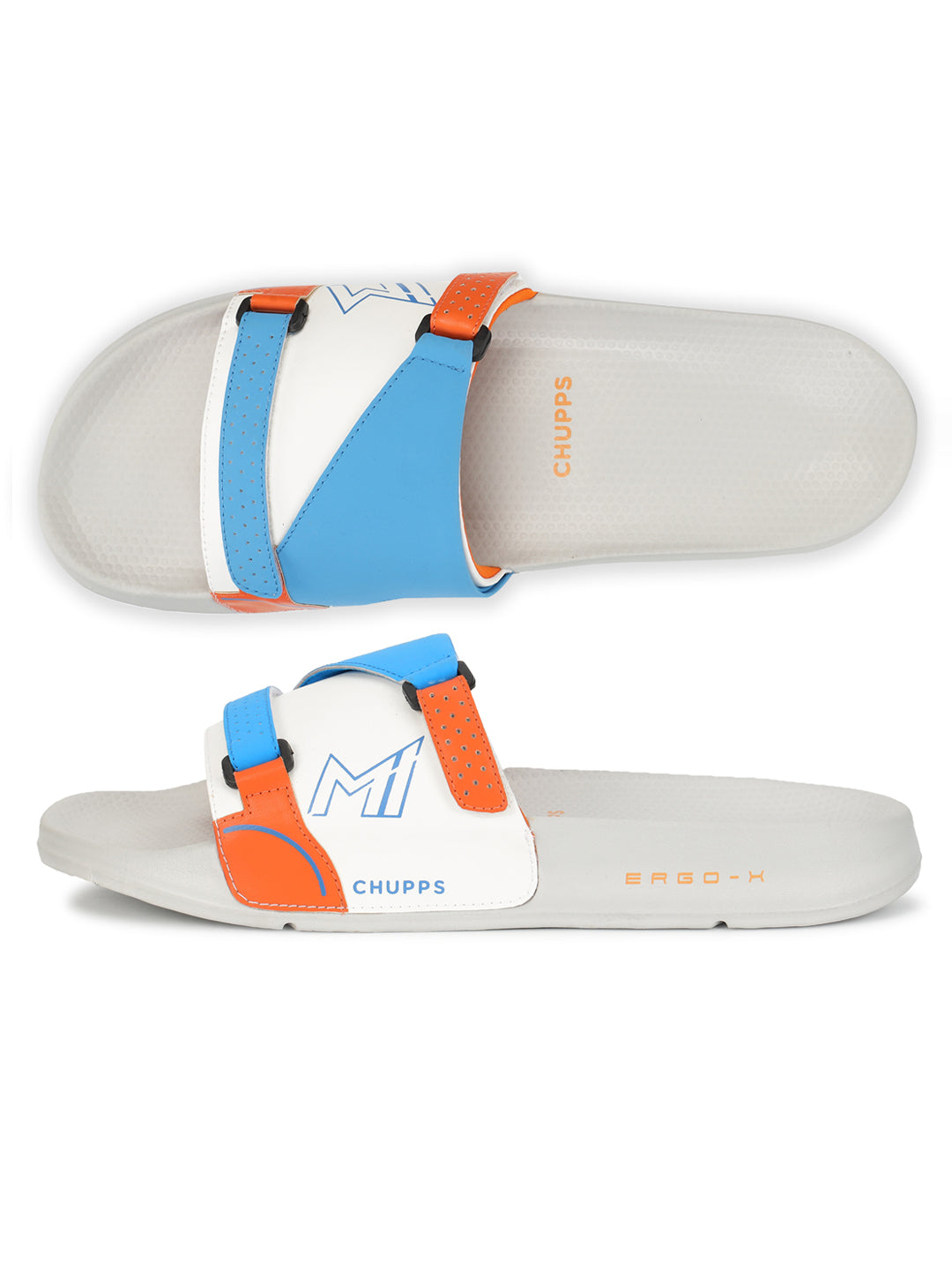 Chupps X Mumbai Indians Ace White Blue Sliders