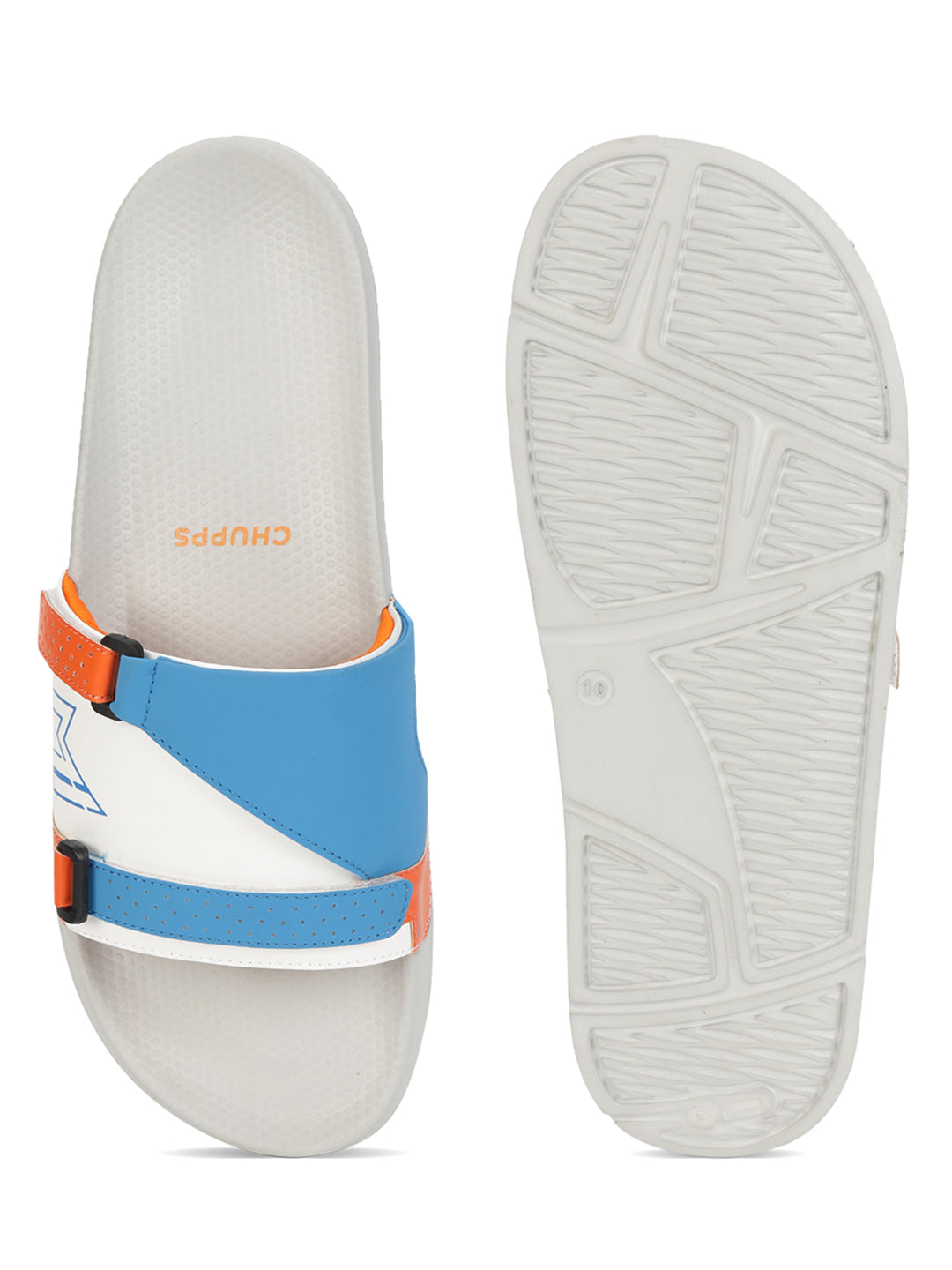 Chupps X Mumbai Indians Ace White Blue Sliders