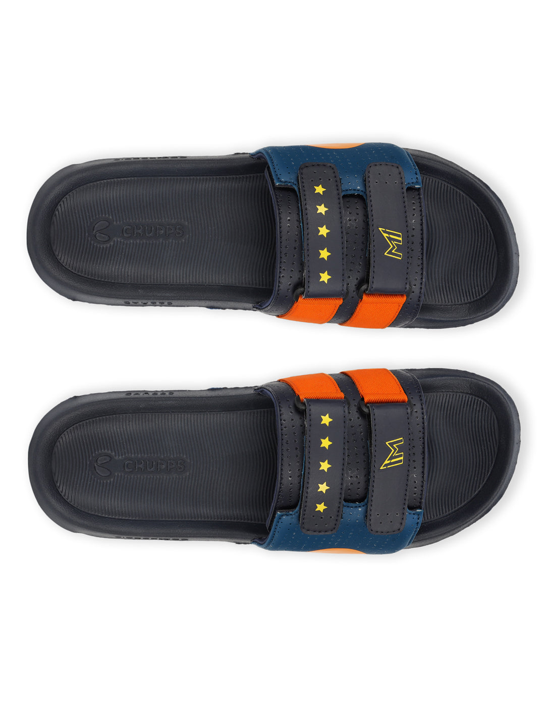 Chupps x Mumbai Indians Glory Orange Navy Sliders