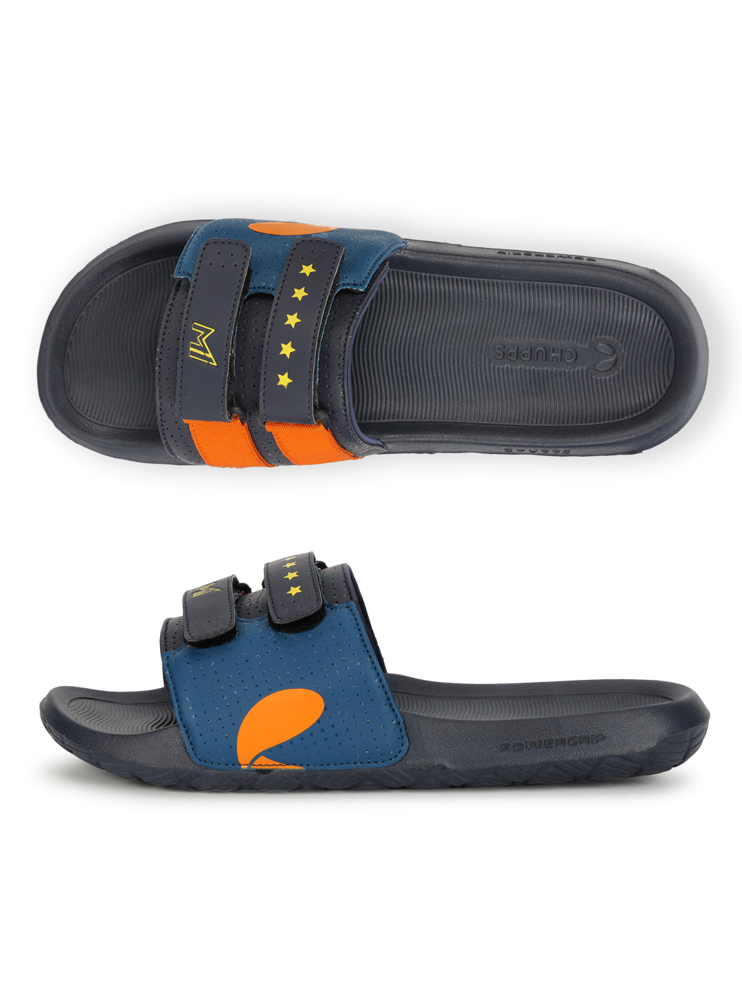 Chupps x Mumbai Indians Glory Orange Navy Sliders