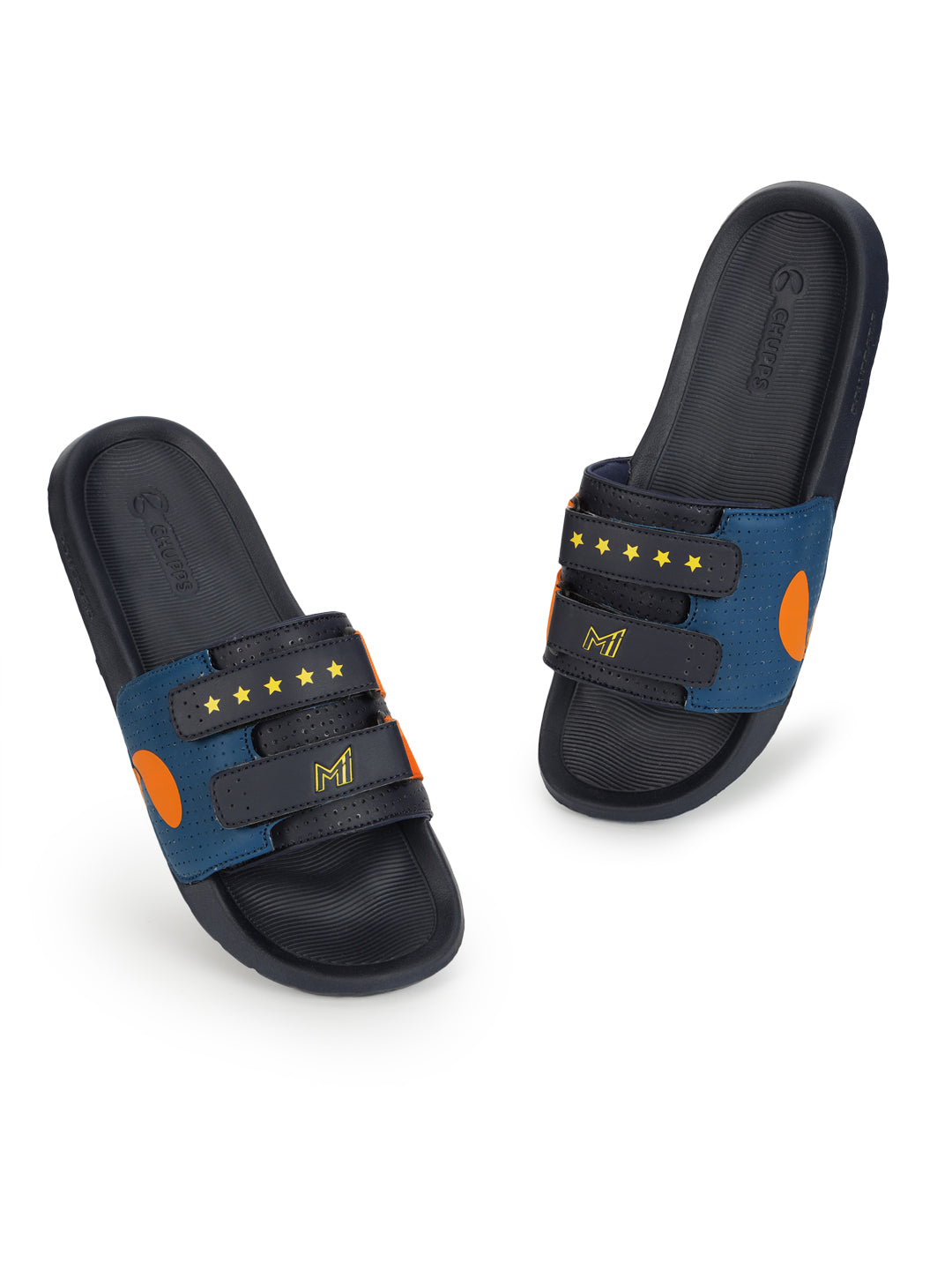 Chupps x Mumbai Indians Glory Orange Navy Sliders
