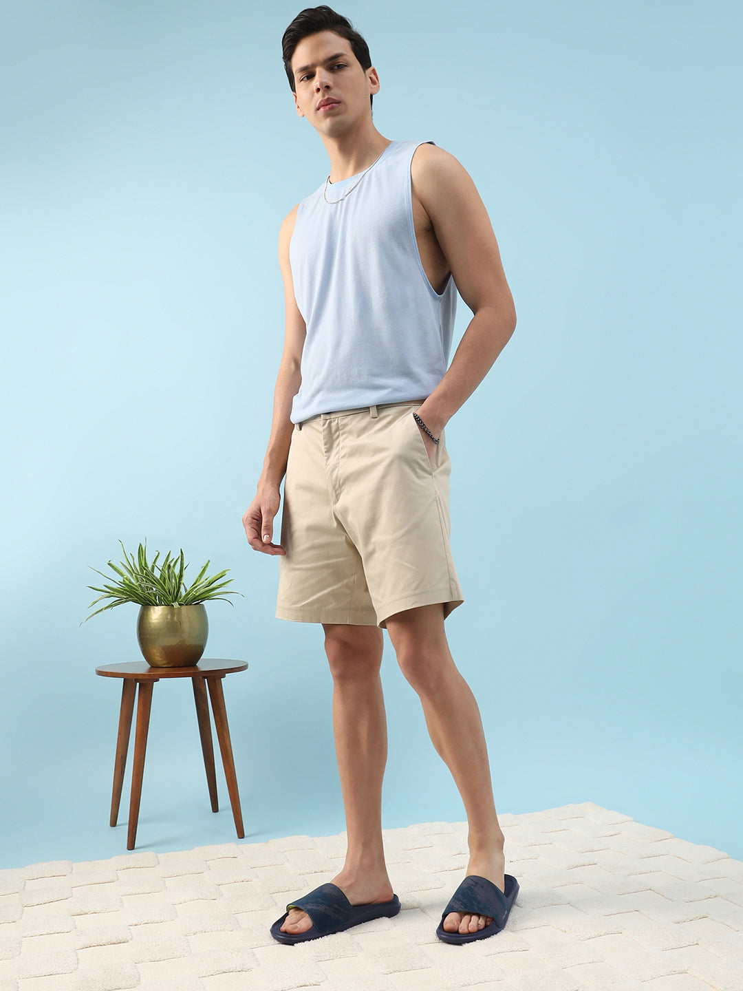 Styled with casual men’s outfit