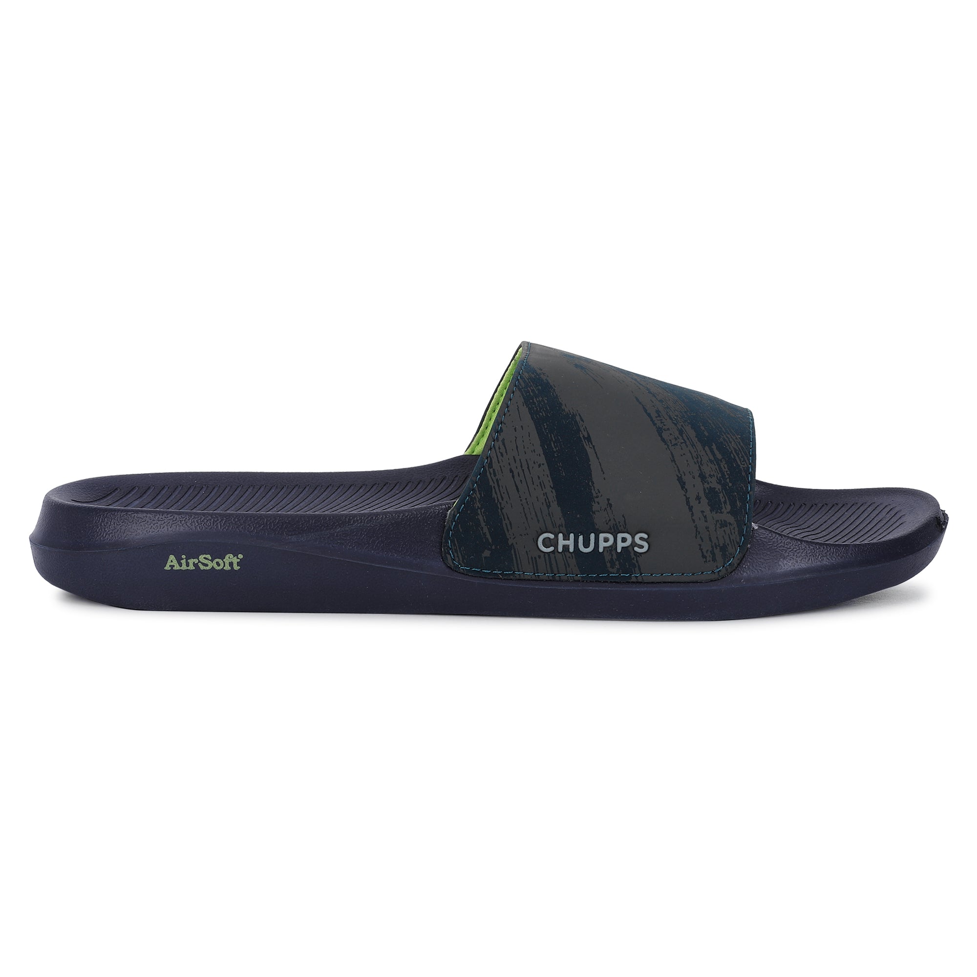 Side profile showing springy grip sole