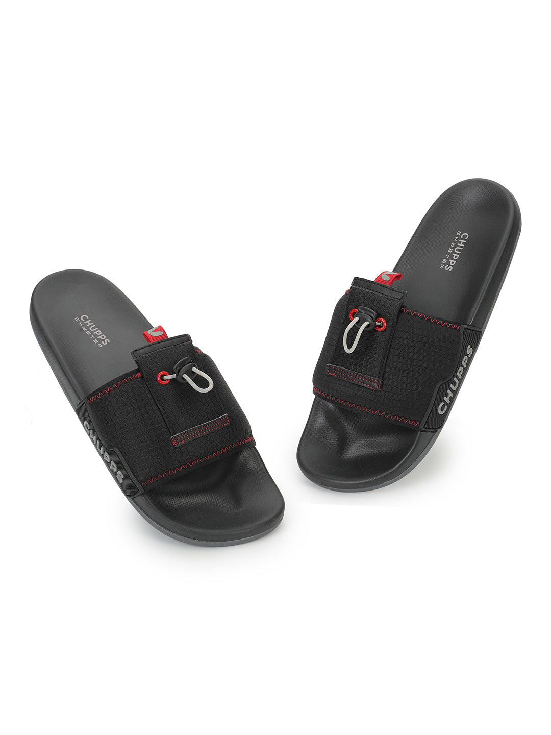Blaze Black Red Sliders top view with bold color contrast