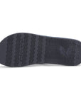 Navy blue flip-flop showing chupps logo pattern on the sole.