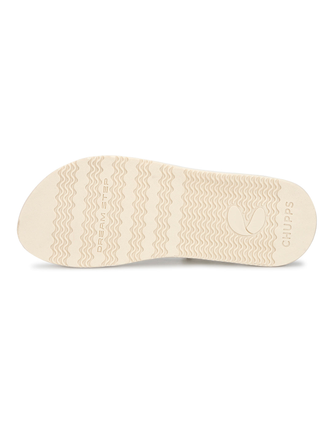 Close-up of a white solis sole with brand logo on a white background