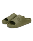 Pair of olive green Chupster on a white background